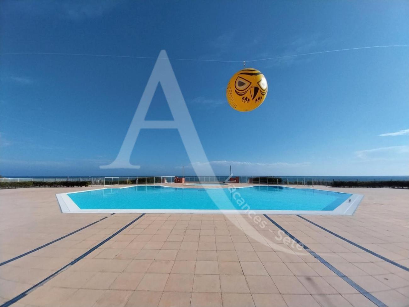 Studio 4 Pers, Pkg, 1Ere Ligne Mer, Piscine, Tennis Sète Extérieur photo