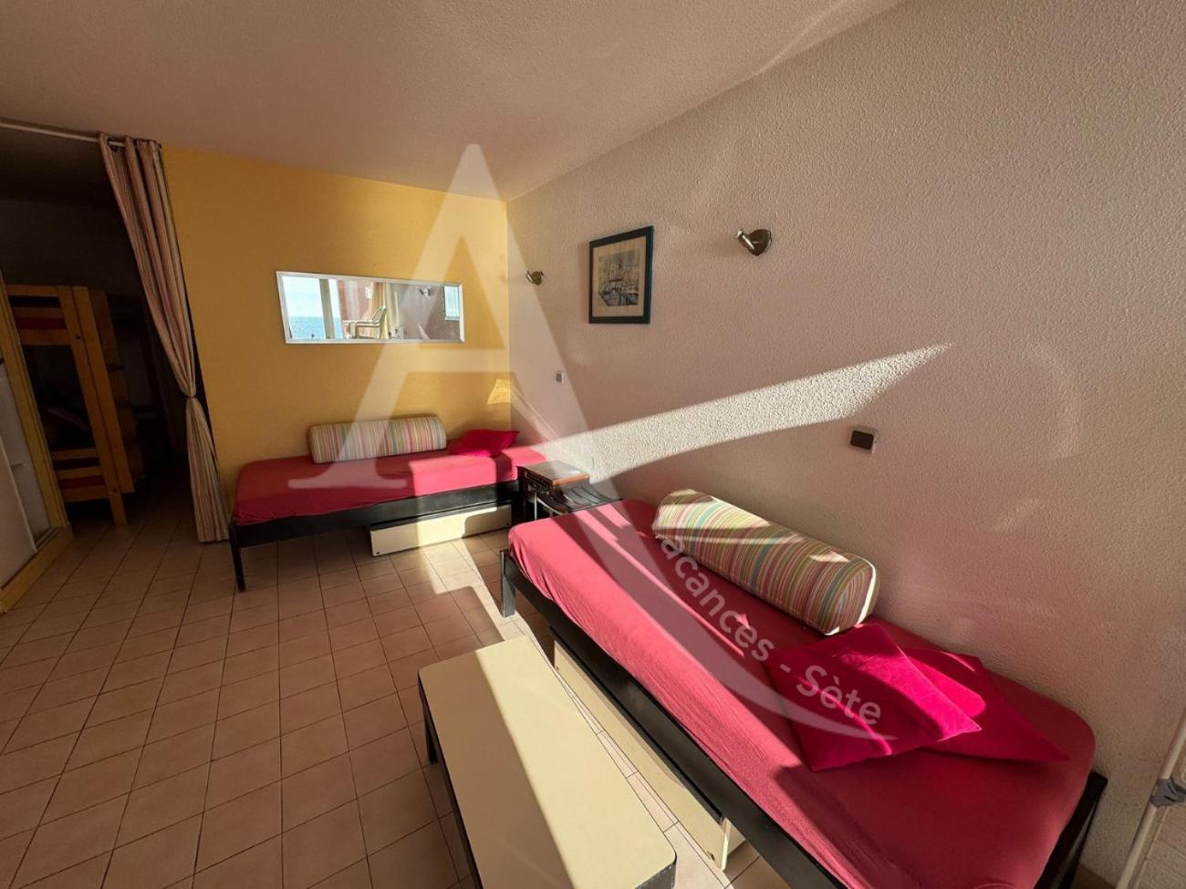 Studio 4 Pers, Pkg, 1Ere Ligne Mer, Piscine, Tennis Sète Extérieur photo