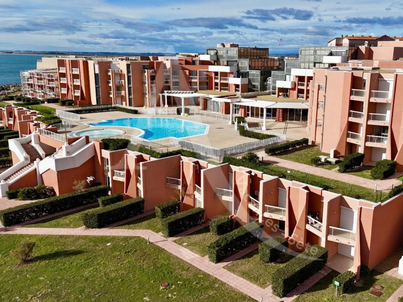 Studio 4 Pers, Pkg, 1Ere Ligne Mer, Piscine, Tennis Sète Extérieur photo